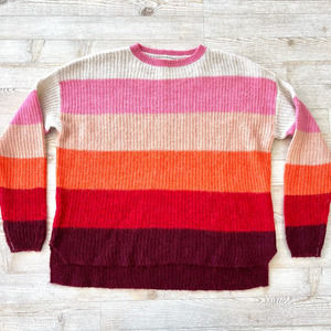 Silverflint Alpaca‎ Wool Blend Striped Crewneck Sweater | Size XS